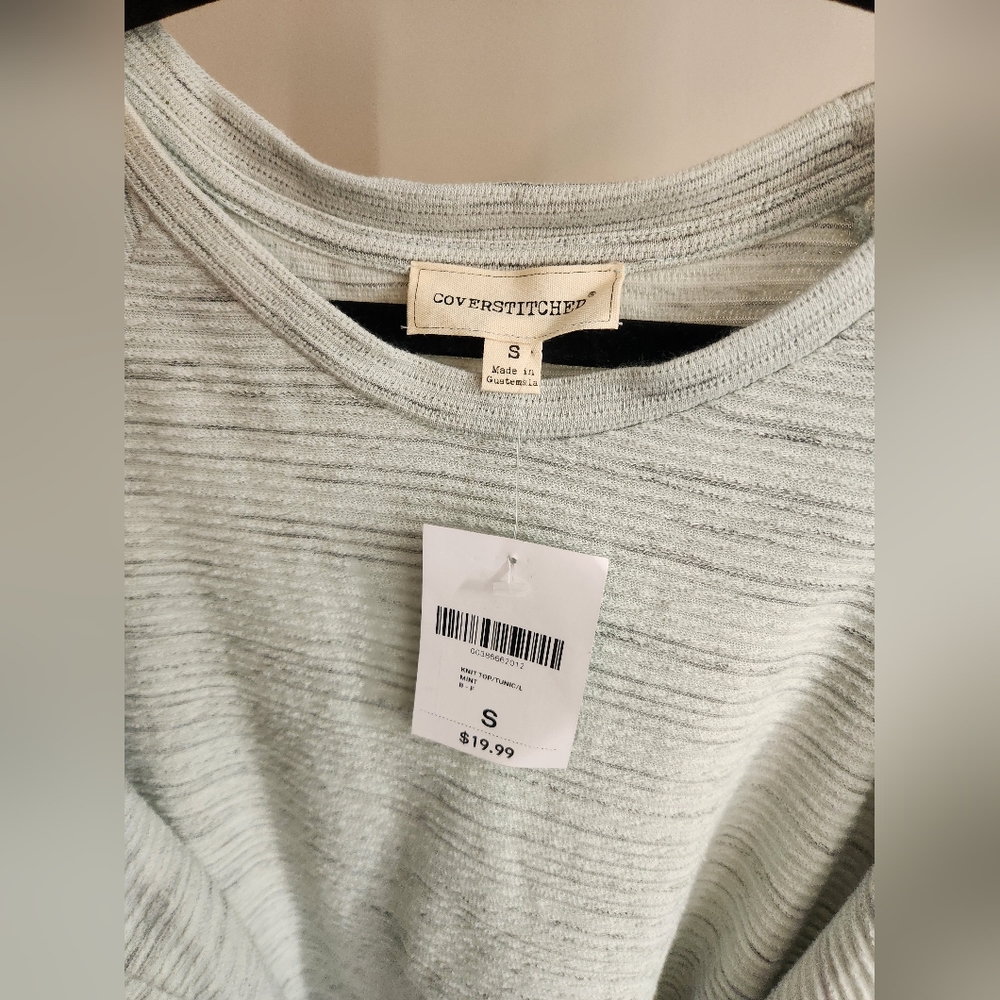 SOLD Forever 21 Gray tunic sweater, long sleeve with front tie, size small - Picture 3 of 8